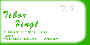 tibor hingl business card